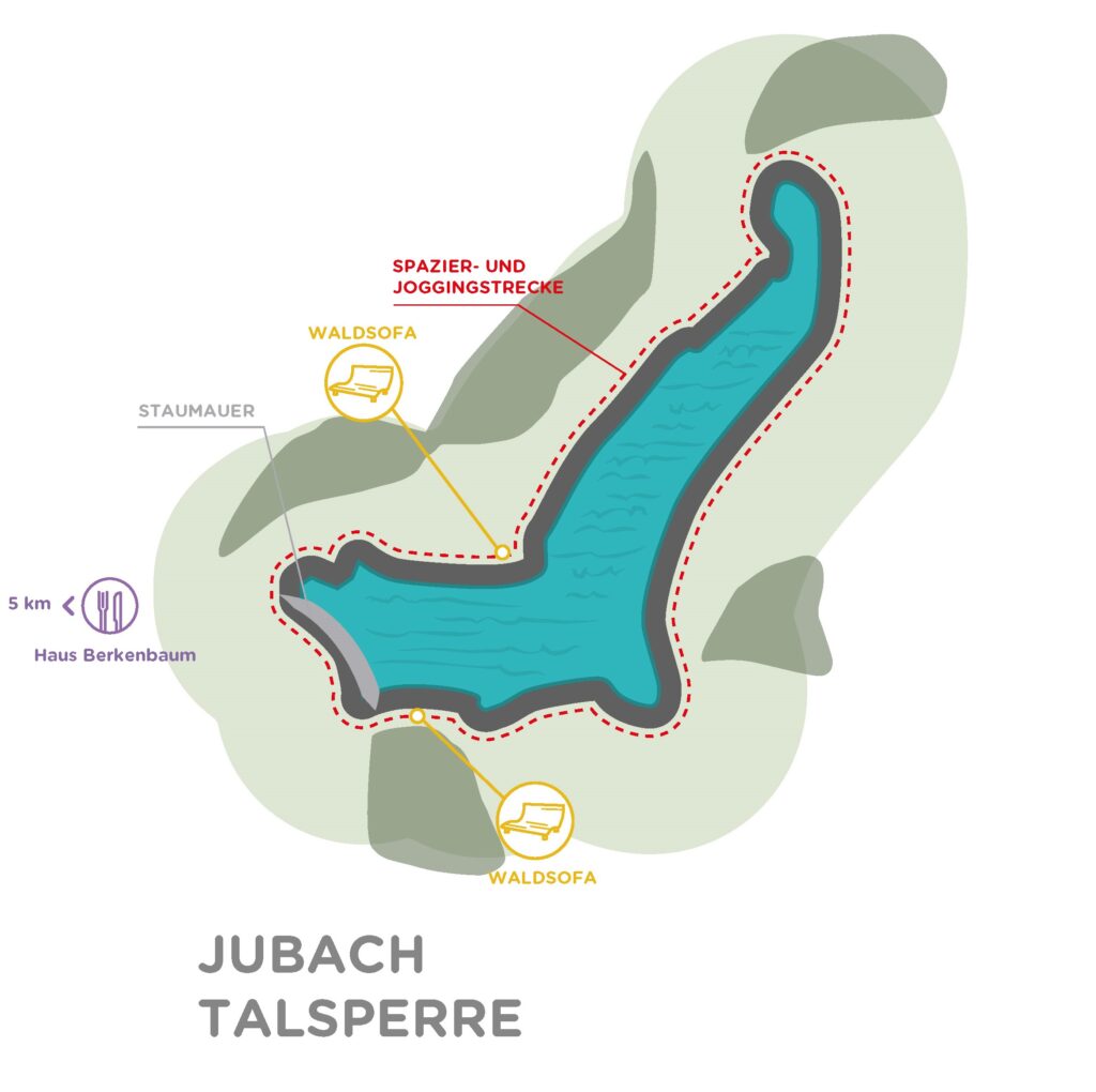 Karte der Jubach Talsperre in Kierspe